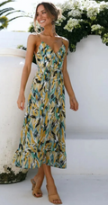 Buntes Sommerkleid Damen mit A-Linie Schnitt – Aryelle