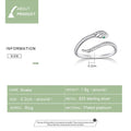 Verstellbarer Silberring mit Schlangendesign und Zirkonia – Lian