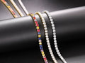 Glitzerndes Tennis-Halsband aus Edelstahl mit Zirkonia – Lena