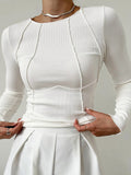 Langarmshirt Damen Elegant Hypoallergen Figurbetont – Anna