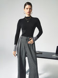 Damen-Stricktop mit Colorblock und langen Ärmeln – Lana