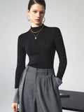 Damen-Stricktop mit Colorblock und langen Ärmeln – Lana