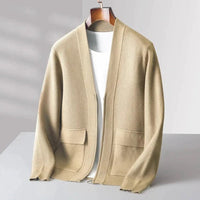 Strickweste für Herren mit V-Ausschnitt und Knöpfen – Tobias