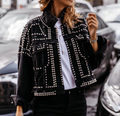 Stylische Jeansjacke mit Nieten – Alexia