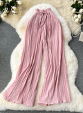 Plissee Hose Damen Elegant Leicht Atmungsaktiv Sommer – Yvonne