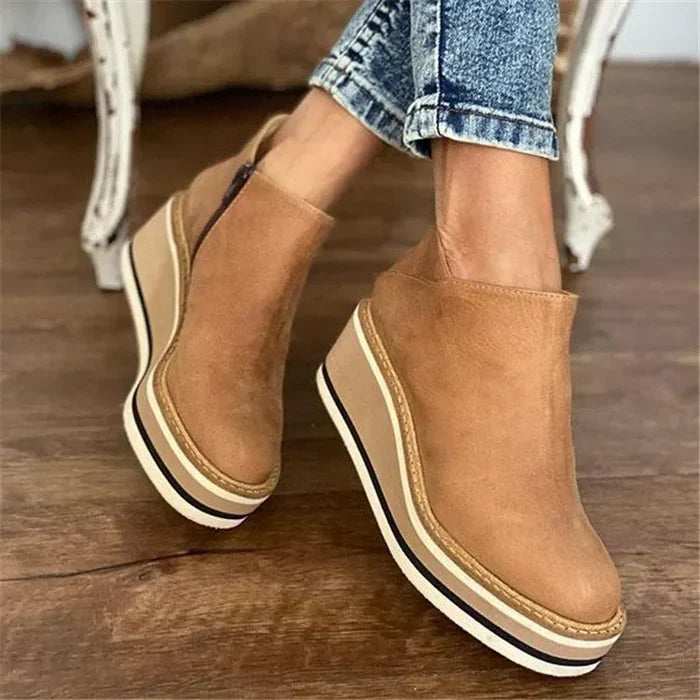 Damen Lederstiefel Elegant Bequem Herbst Winter – Selina