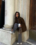 Wildlederjacke für Herbst Looks in Braun – Käthe