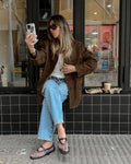 Wildlederjacke für Herbst Looks in Braun – Käthe