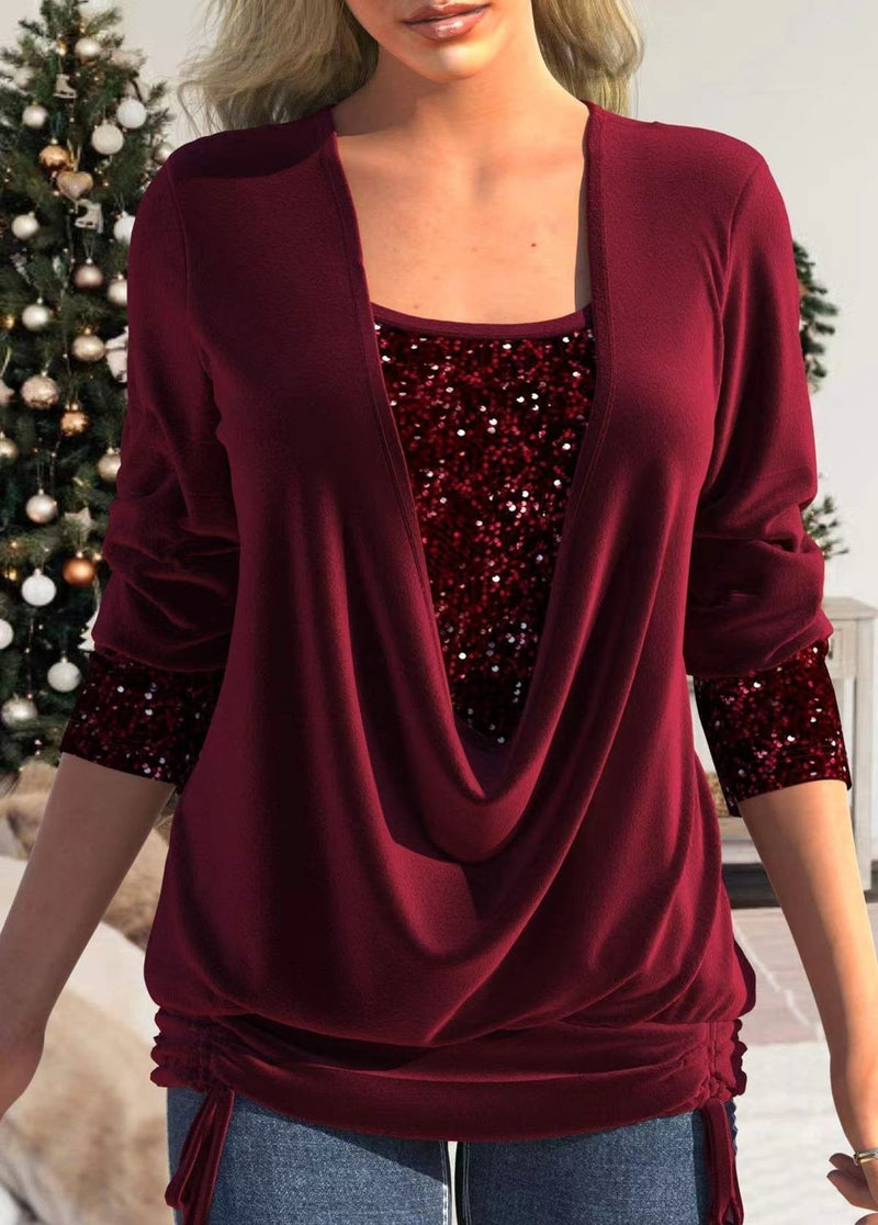 Damen-Glitzer-Top mit elegantem Design für Partys – Luna