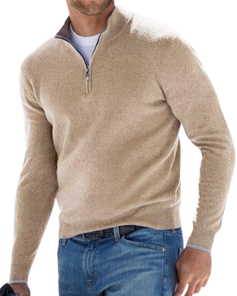 Warmer Winterpullover mit Reißverschluss für Herren – Norbert