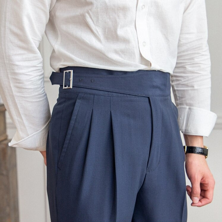 Elegante Herren-Stoffhose mit verstellbarer Schnalle – Lukas
