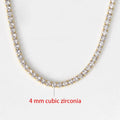 Glitzerndes Tennis-Halsband aus Edelstahl mit Zirkonia – Lena