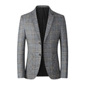 Figurbetonter Herrenblazer mit Stickmuster für elegante Anlässe – Matteo