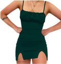 Elegantes Kleid mit Doppelschlitz für Damen – Alessia