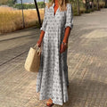 Boho Maxikleid mit V-Ausschnitt – Elina