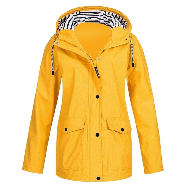 Damen-Regenmantel mit Kapuze und Stil – Sophia