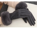 Wildleder Winterhandschuhe mit Kunstfell, warm & stilvoll – Lena