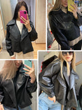 Elegante Damen Lederjacke mit taillierter Passform – Mila