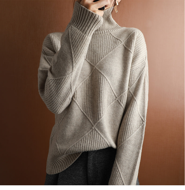 Damen Herbstpullover aus Baumwolle weich und dehnbar – Nali