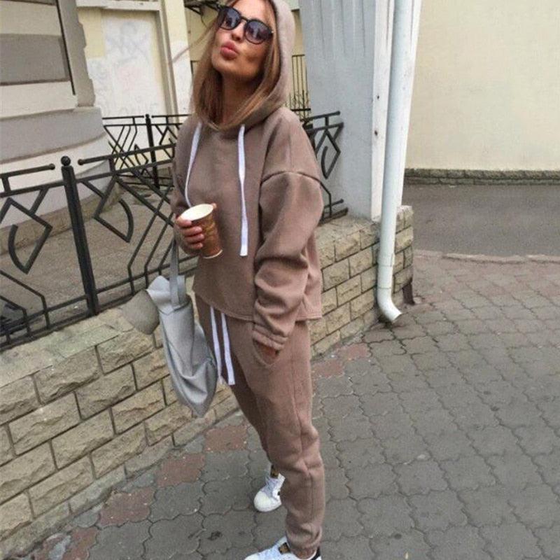 Warmer Trainingsanzug mit Fleece für Damen – Nora