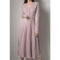 Elegantes V-Ausschnitt-Kleid mit Gürtel für Damen – Elena