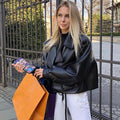 Elegante Damen Lederjacke mit taillierter Passform – Mila