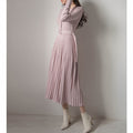 Elegantes V-Ausschnitt-Kleid mit Gürtel für Damen – Elena