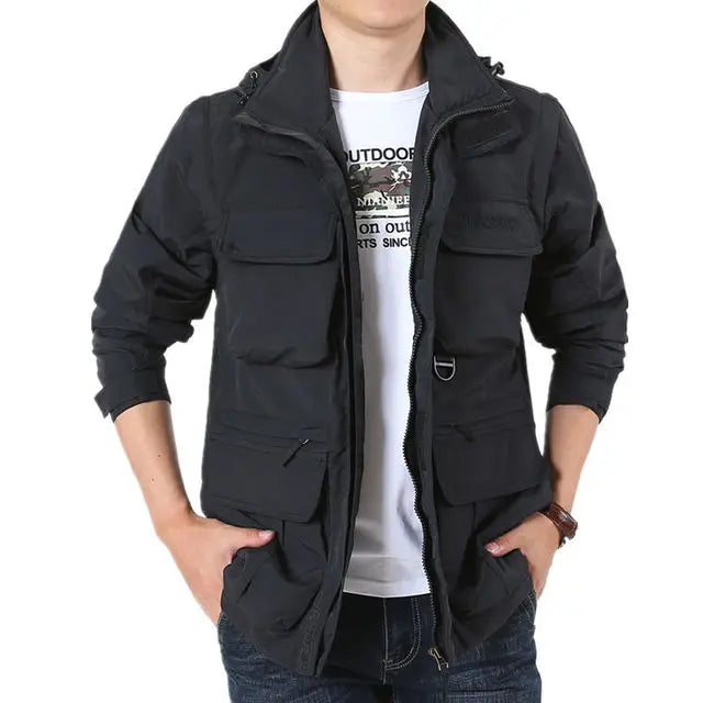 Herren Outdoorjacke Wasserdicht Warm Abnehmbar – Bravion