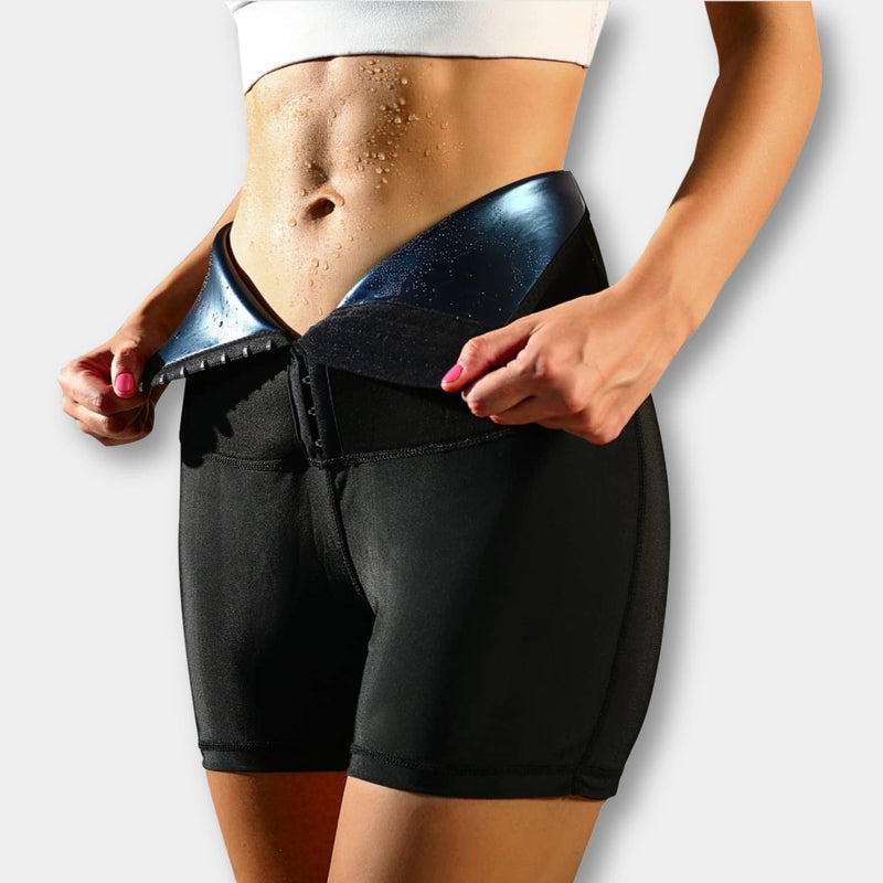Sauna-Schweißhose Damen Hochtailliert & Figurformend – SweatSculpt