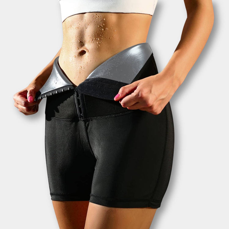 Sauna-Schweißhose Damen Hochtailliert & Figurformend – SweatSculpt