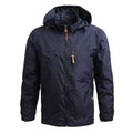 Wasserdichte Herrenjacke mit Kapuze und Taschen – Anton