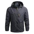 Wasserdichte Herrenjacke mit Kapuze und Taschen – Anton