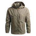 Wasserdichte Herrenjacke mit Kapuze und Taschen – Anton