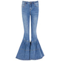 High-Waist Damen-Schlagjeans mit Vintage-Waschung – Lina