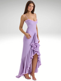 Elegantes Maxikleid mit Schlitz und Spitze – Amelie