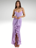 Elegantes Maxikleid mit Schlitz und Spitze – Amelie