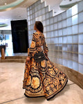 Luftiges Wickelkleid mit Schlitz & Boho-Print – Lisa
