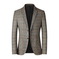Figurbetonter Herrenblazer mit Stickmuster für elegante Anlässe – Matteo
