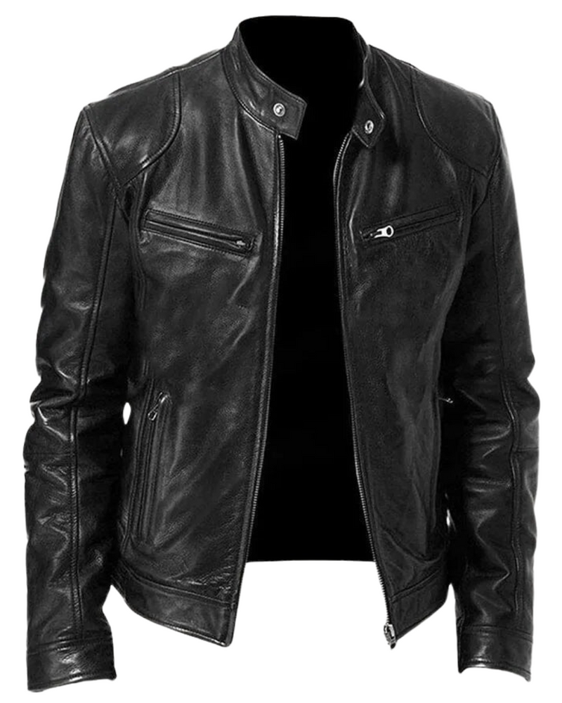 Kunstlederjacke für Herren mit isoliertem Futter – Simon