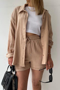 Strahlendes Sommer Langarmshirt und Shorts Set - Emilia
