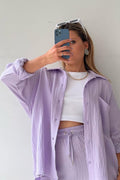 Strahlendes Sommer Langarmshirt und Shorts Set - Emilia