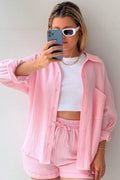 Strahlendes Sommer Langarmshirt und Shorts Set - Emilia