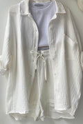Strahlendes Sommer Langarmshirt und Shorts Set - Emilia