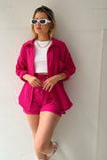 Strahlendes Sommer Langarmshirt und Shorts Set - Emilia