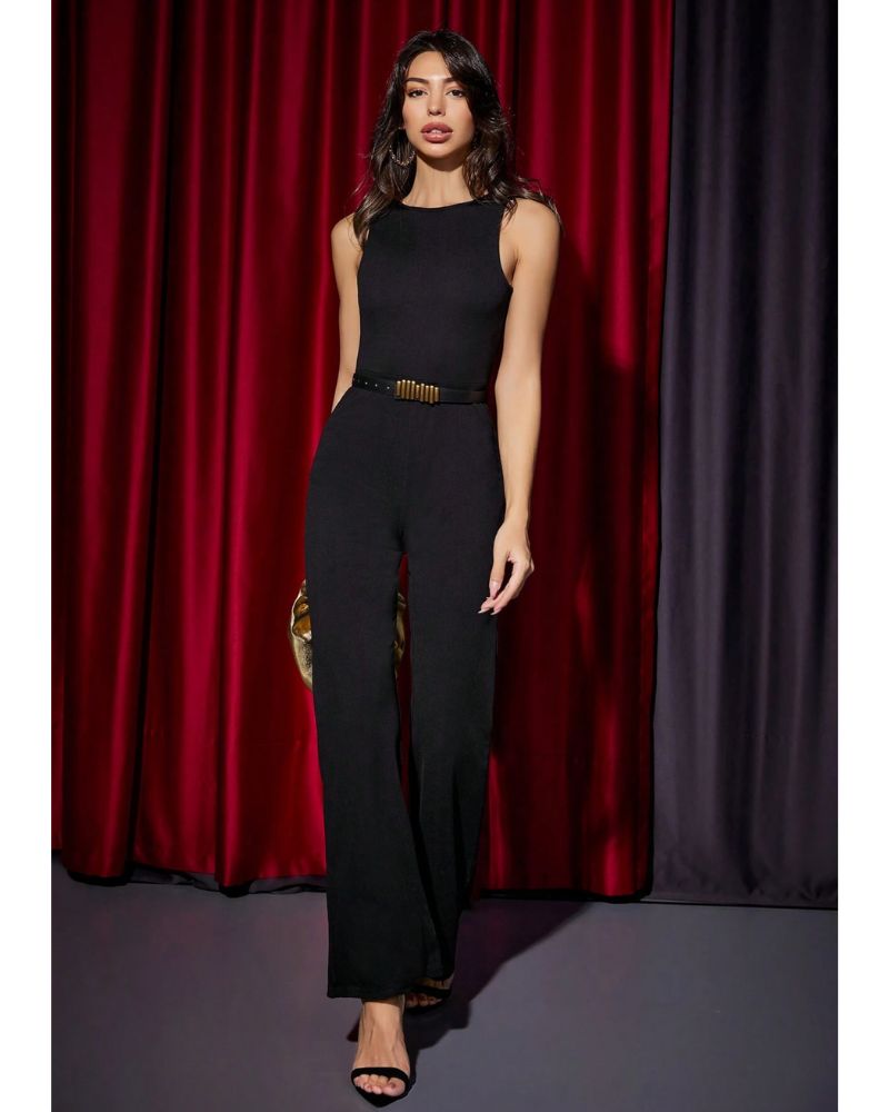 Damen Jumpsuit Elegant Figurbetont Bequem Alltag – Meliora