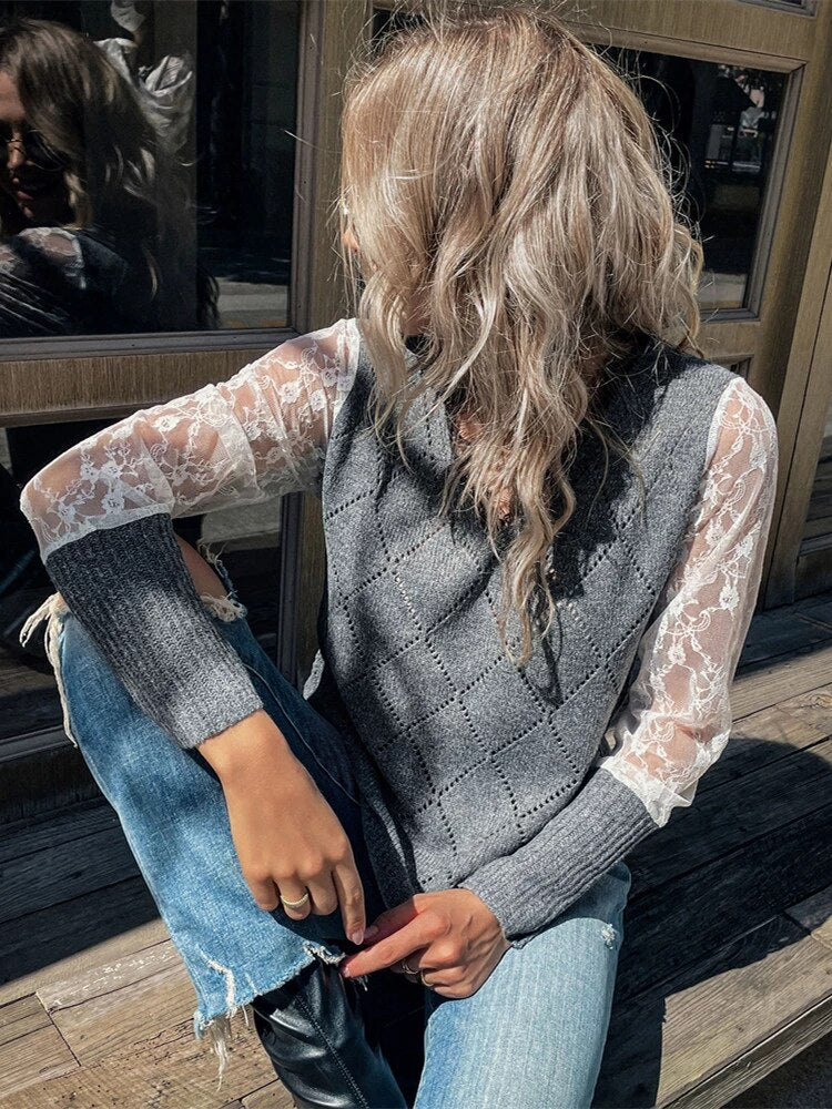 Damen Pullover mit V-Ausschnitt und elegantem Schnitt – Emilia