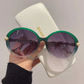 Vintage Sonnenbrille mit Farbverlauf und Metallakzenten – Damen