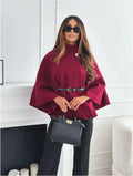 Damen Wollmantel Elegant Tailliert Warm Wintermantel - Helena