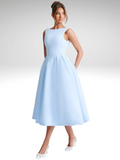 Elegantes Midikleid mit A-Linie und Taille – Clara