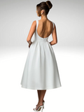 Elegantes Midikleid mit A-Linie und Taille – Clara
